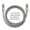 EMK YL/B 2m Transparent Gray Optical Fiber Audio Cable Square to Square - 5