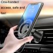 D19 Car Magnetic Phone Holder Rotatable Metal Bracket, Air Outlet Silver - 5