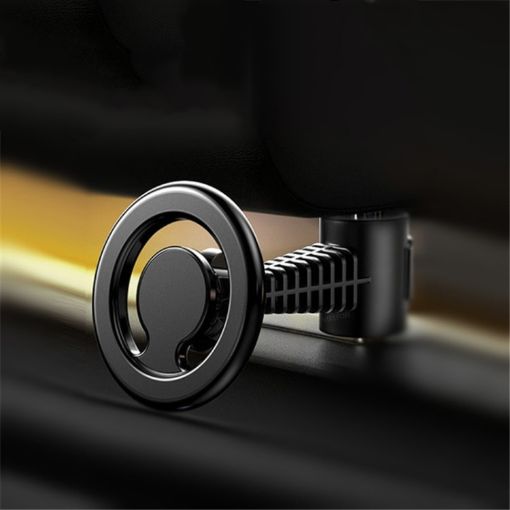 D19 Car Magnetic Phone Holder Rotatable Metal Bracket, Seat Black - 1