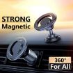 D19 Car Magnetic Phone Holder Rotatable Metal Bracket, Silver Seat - 2