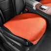 Breathable Flip-fur Car Cushion - Front Seat, Orange, All Seasons - 1