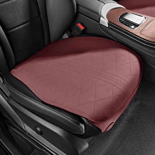 Red Flip-fur Car Cushion - Breathable Ventilation for All Seasons - 1
