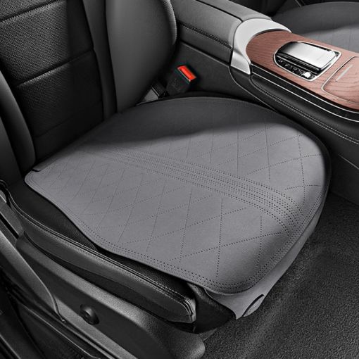 Breathable Flip-fur Car Cushion - Gray Front Seat, All-Season Use - 1