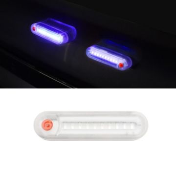 Solar-Powered Blue Strobe Warning Light for Motorcycles & Electric Cars - 1