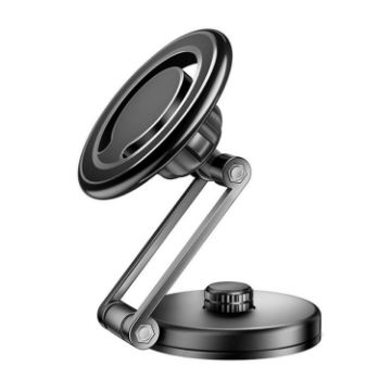 D27 Silver Car Magnetic Telescopic Folding Phone Holder for Navigation - 1