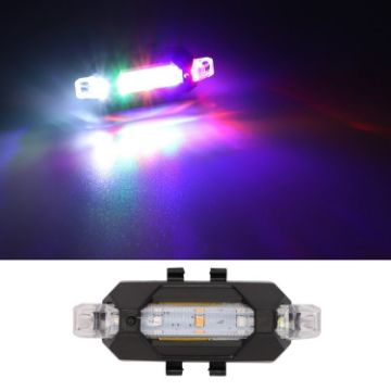 Motorcycle Bicycle Charging Strobe Warning Tail Light (Color Light) - 1