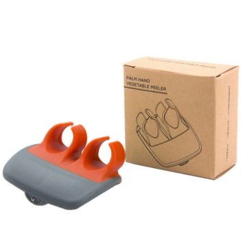 Orange Palm Hand Peeler for Potato, Fruit & Vegetable - Kitchen Tool - 1