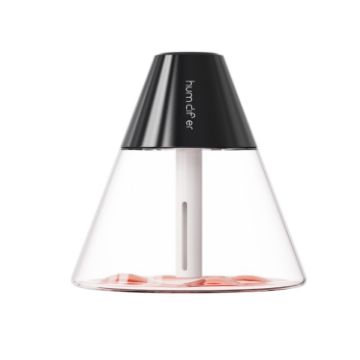 Black Desktop Mini Volcano Humidifier & Air Purifier for Home - 1