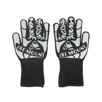 ISE MOUNT Outdoor Camping Heat Insulation BBQ Non-slip Gloves (1 Pair) - 1