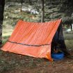 Emergency Warming Tent - Portable Aluminum Film, Triangular, Orange - 2