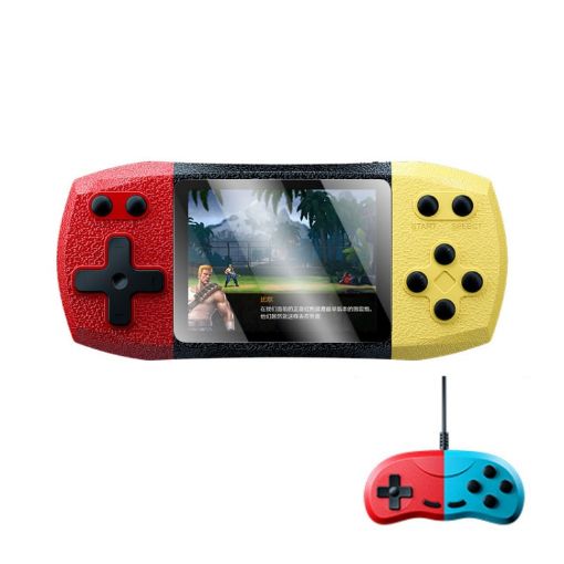 F1 3" Screen 620 In 1 Pocket Console, Double Player Red Yellow - 1