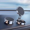 Folding Circular Car Magnetic Suction Bracket - Silver, Multi-Angle - 1
