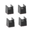 Adjustable Furniture Heightening Feet Pads 4pcs, 50mm High, Black Plywood - 1