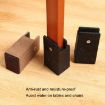 Adjustable Furniture Heightening Feet Pads 4pcs, 50mm High, Black Plywood - 5