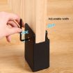 Adjustable Furniture Heightening Feet Pads 4pcs, 100mm High, Black Plywood - 4
