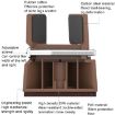 Adjustable Furniture Feet Pads 4pcs, 50mm High, Brown Clip 22-42mm - 3