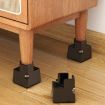 Adjustable Furniture Heightening Feet Pads 4pcs, 75mm High, Black Clip - 7