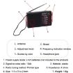BAIJIALI BJL228 Retro Portable FM AM Radio with Built-in Speaker Black - 7