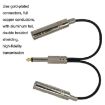 6.35mm Male to 2 Female Guitar Cable - Noise Reduction, Shielded, 0.2m - 4