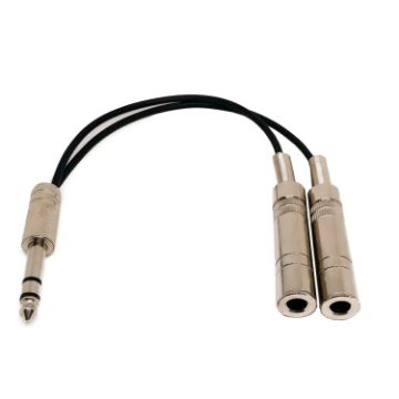 6.35mm Male to Dual Female Noise Reduction Guitar Cable 0.2m - 1