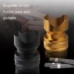 Black Metal Portable Cigar Holder - Large Diameter, Non-slip Bottom - 6