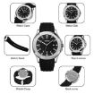 SKMEI 9286 Men's Waterproof Quartz Watch - Black Belt & Noodles - 4