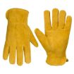 Cowhide High Temp Welding Gloves Insulated Foil Anti-Heat (L Yellow) - 1
