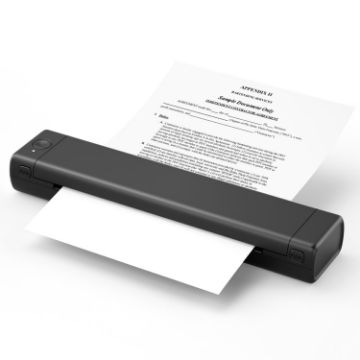 M08F Bluetooth Wireless Handheld Portable Thermal Printer - Black Letter - 1