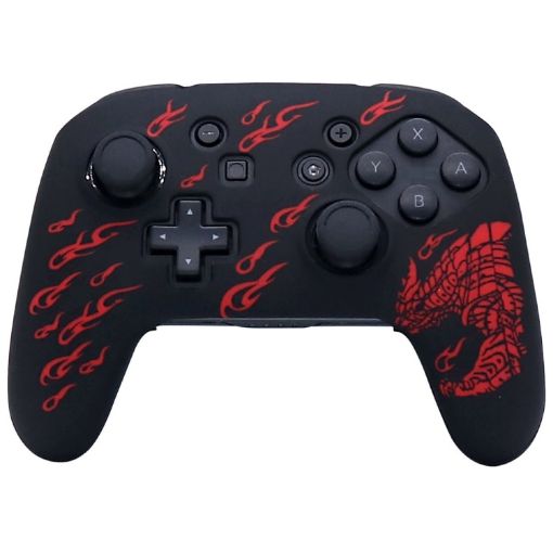 Nintendo Switch Pro Controller Red Silicone Protective Sleeve - Shock Absorbing - 1