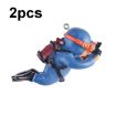 Fish Tank Diver Ornaments - 2pcs Aquarium Decorations (With Camera Blue) - 1