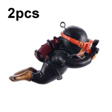 Fish Tank Diver Ornaments - 2pcs Aquascape Decorations (With Camera) - 1