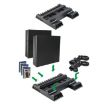 PS4/PS4 Slim/Pro Cooling Fan Stand with Dual Controller Charger (Black) - 2
