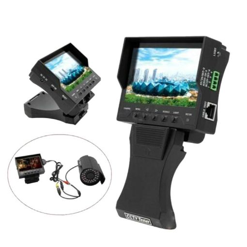 JSK-4300B 4.3" Handheld Network Cable Tester 12V Output US Plug Adapter - 1