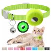AirTag Tracker Silicone Case Reflective Cat Collar with Bell - Yellow - 1
