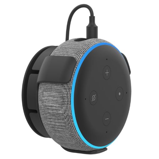 AhaStyle PT62 Wall Bracket for Amazon Echo Dot 3 - Black Speaker Mount - 1