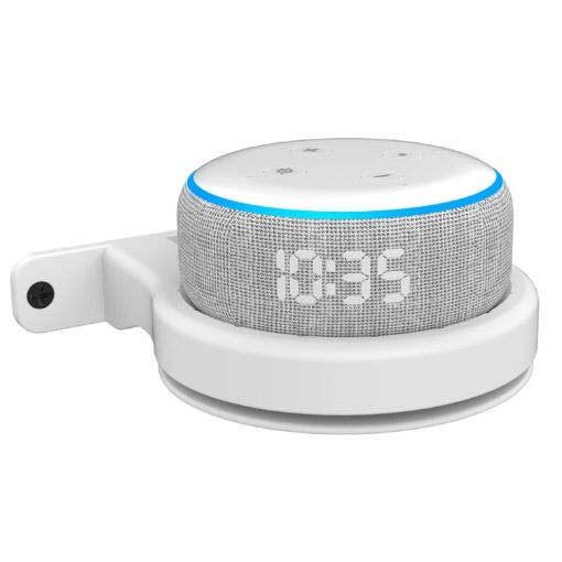 AhaStyle DD96 Wall Storage Stand for Amazon Echo Dot 3/4 - White - 1
