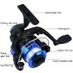 YUMOSHI JL200 Spinning Reel With Line - Electroplated Yellow Finish - 2