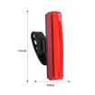 USB Rechargeable Waterproof Bicycle Tail Light - Night Riding Warning (White) - 3
