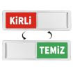 Double-Sided Dishwasher Magnet Clean Dirty Sign (Turkish) 70 Characters - 1