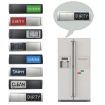 Double-Sided Dishwasher Magnet Clean Dirty Sign - Silver Black White - 2
