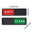Double-Sided Dishwasher Magnet Clean Dirty Sign - Black Frame - 3