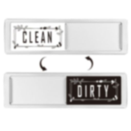 Silver Leaf Dishwasher Magnet Clean Dirty Sign | Double-Sided Fridge Magnet - 1