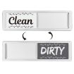 Clean Dirty Dishwasher Magnet Sign - Double-Sided Silver Lace Design - 1