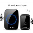 CACAZI A06-DC Wireless Waterproof Music Doorbell, Battery Powered, Black - 6