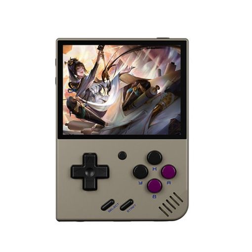 Miyoo Mini Plus Retro Handheld Console 3.5" IPS 64GB 15K Games Grey - 1