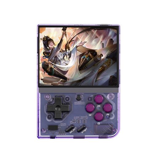 Miyoo Mini Plus Retro Handheld Console 3.5" IPS 64GB 15K Games Purple - 1