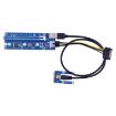 Mini PCI-E 1X to 16X Riser PCE164P-N03 VER006C, Blue Board 6pin - 6