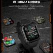 C20 Pro 1.83" IP68 Waterproof Bluetooth Call Smart Sports Watch Black - 8