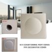 Square Silver Air Conditioning Hole Cover, Split Style 5cm Wall Plug - 8