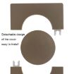 Square Hole Wall Plug Cover, 1.2cm White Decoration Hole Plug - 4